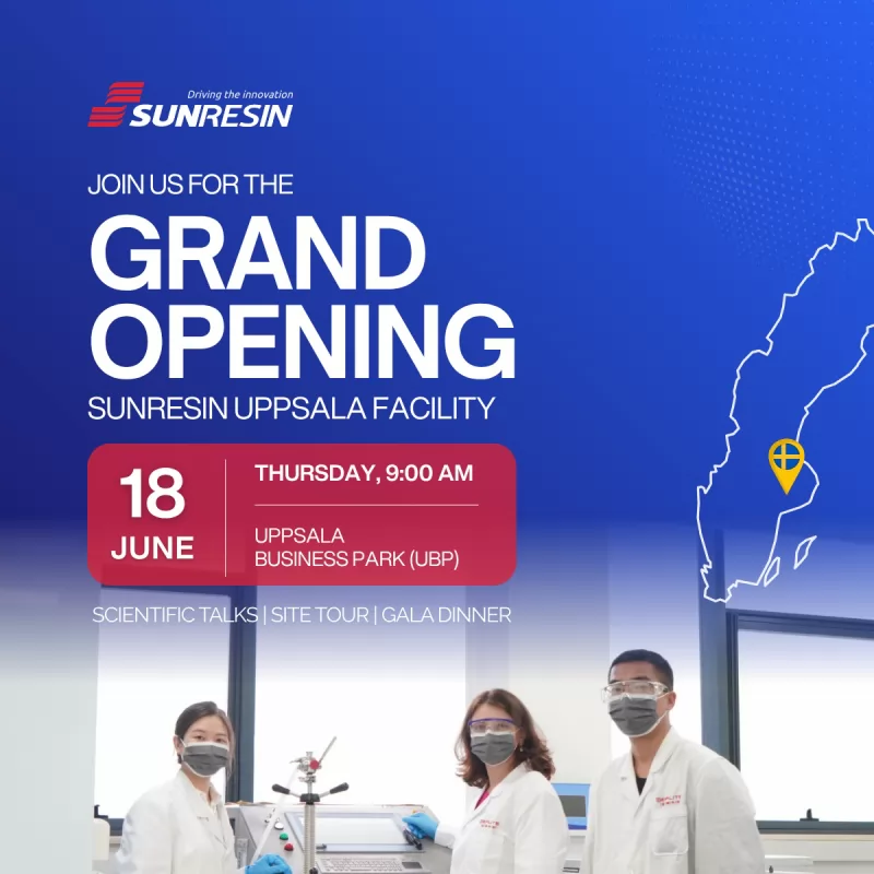 Sunresin to Celebrate the Grand Opening of Its New European Site in Uppsala